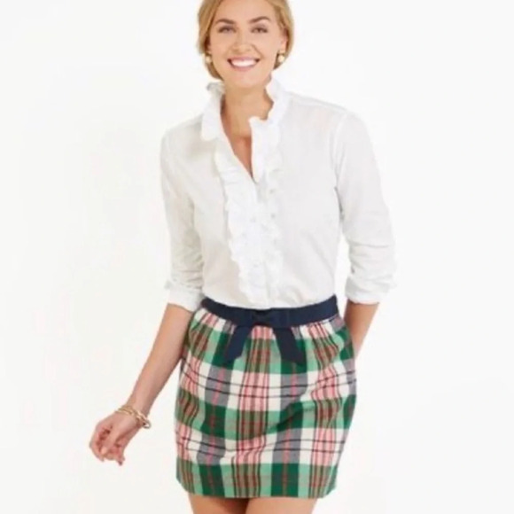 NWT Vineyard Vines Tartan Bow Wool-blend Skirt Size 12 - Picture 4 of 9